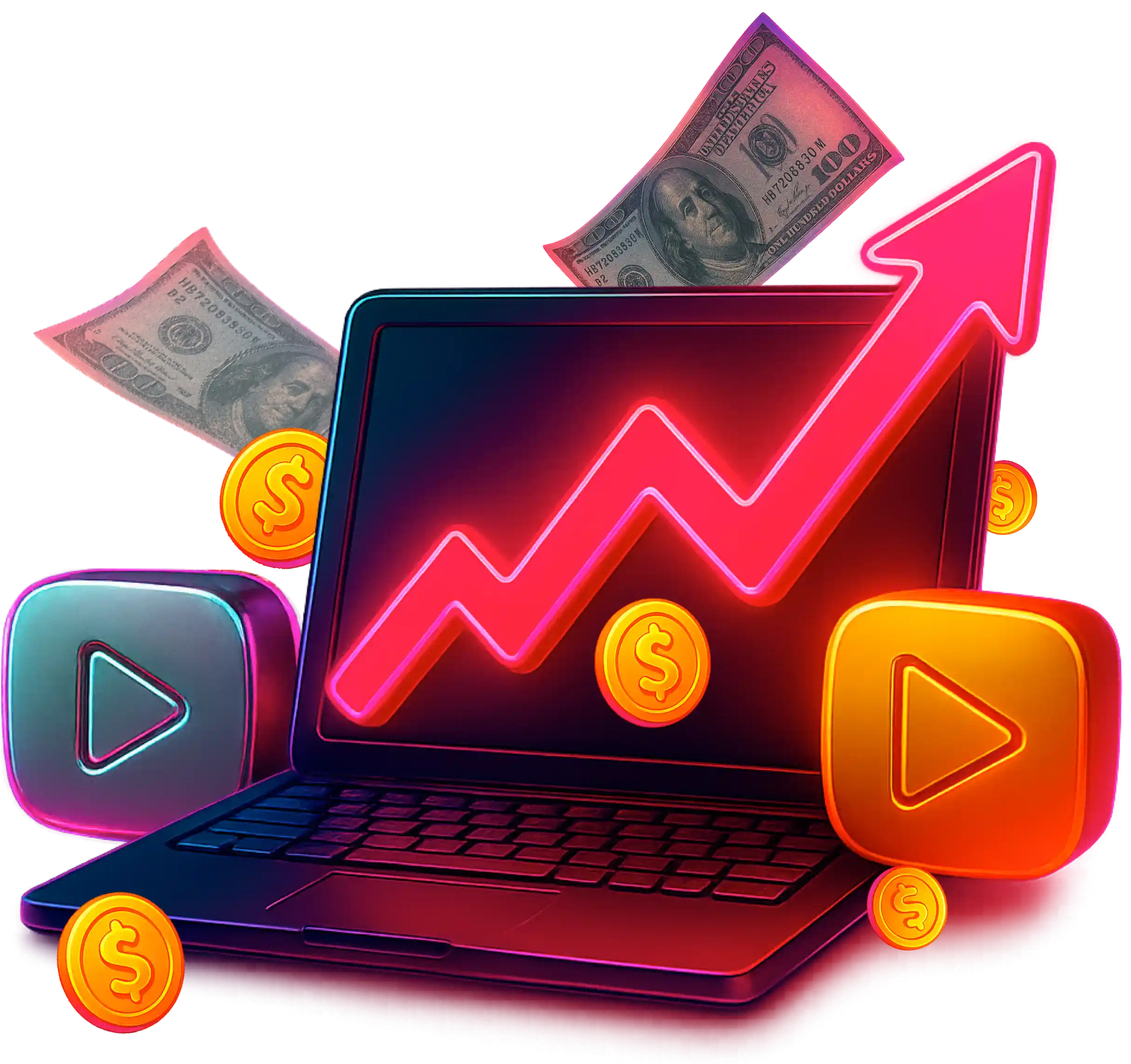 Иллюстрация: рост дохода на YouTube